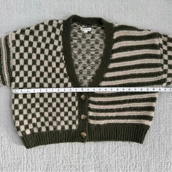 Blu Pepper Black and Cream Patterned Cardigan - Picture 6 of 8